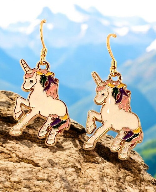 Crystal Unicorn Earrings